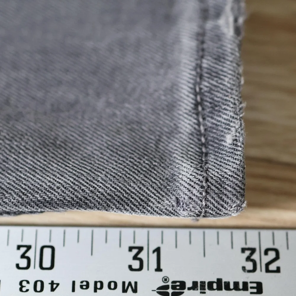 AllSaints Jeans Mens 33x31 Gray Cigarette Stretch Slim Button Fly Denim Pants